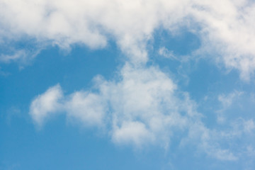 blue sky with light white clouds
