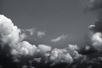 gloomy stormy sky with dark clouds