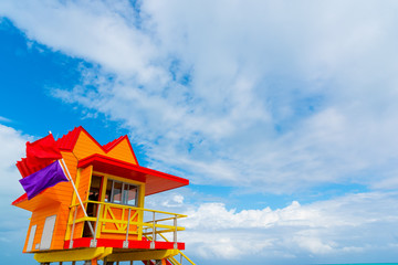 Lifeguard tower in Miami Beach