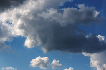 gloomy stormy sky with dark clouds