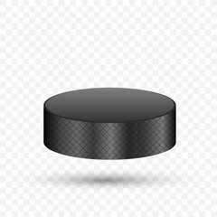 Hockey Puck Isolated on White Background. Vector illustration.