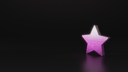 Obraz premium science glitter symbol of star icon 3D rendering