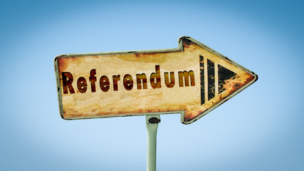 Street Sign to Referendum