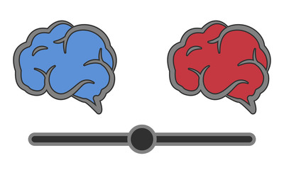 brain icon, pin, logo