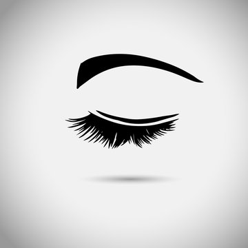 recommend clip art: Eyelash extension logo. Vector illustration in a modern style