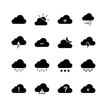 cloud weather icon set