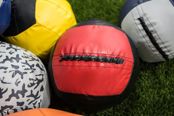 Obraz premium Different Sizes of Medicine Balls