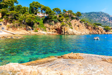 Beach near Cala Fornells village, Costa Brava, Catalonia, Spain