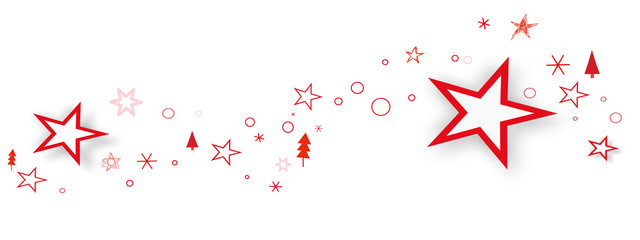 Stern Band Banner Sterne Weihnachten Welle Weihnachten Motiv Rot