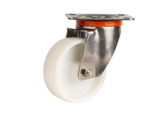 polyamide wheel in a metal swivel bracket