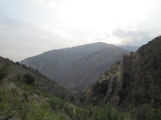 Fototapeta na wymiar Mountain Range in the Shirkent National Park in Tajikistan