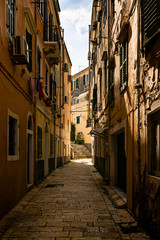 Fototapeta na wymiar Alley in Old Town Corfu