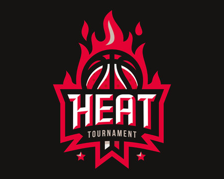 Basketball logo design, emblem tournament template editable for your design.