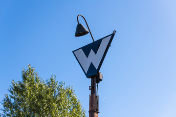 Rangiersignal Ra 11b bei deutschen Eisenbahn
