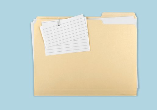File Folder with Documents and Blank photo