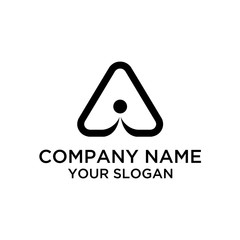 Initial Letter A Tech Logo Template Vector