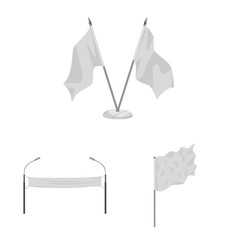 Vector design of promotional and textile sign. Collection of promotional and white stock symbol for web.