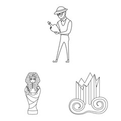 Vector design of story and research icon. Set of story and discovery vector icon for stock.