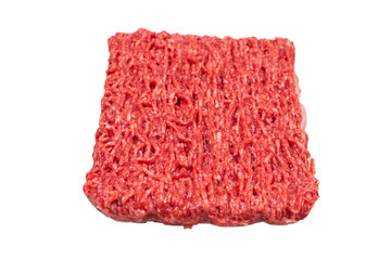 Chopped meat  isolated on white background.