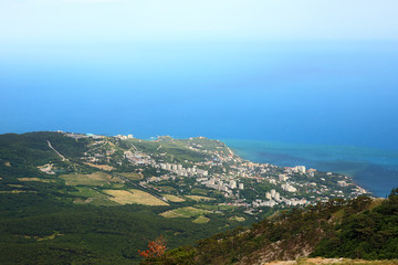 View from Ai-Petri Mountain to Gaspra