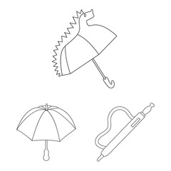 Isolated object of season and open logo. Collection of season and safety stock vector illustration.