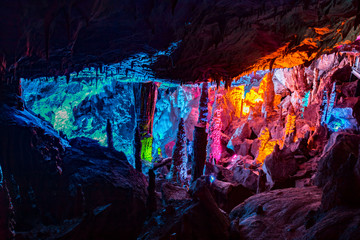 Formations inside the Gokgol Cave, Zonguldak, Turkey