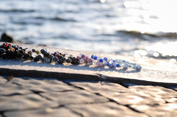 Natural stone bracelet, hand made jewelry