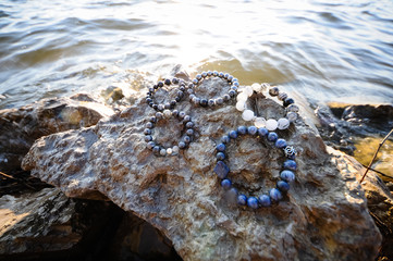 Natural stone bracelet, hand made jewelry