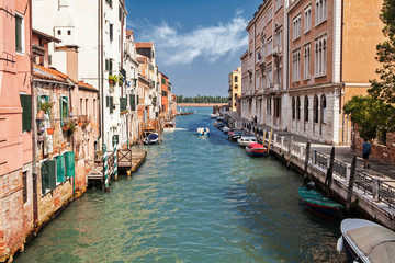 Obraz na płótnie Canvas One of the many canals in Venice, Italy