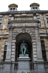 Statue of the Flemish writer Hendrik Conscience, pioneer of Dutch-language literature in Flanders, Antwerp, Belgium