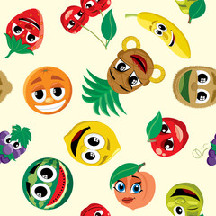 Cartoon Fruits Pattern