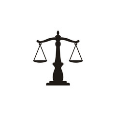 Justice Scale Silhouette for Law Court Lawyer Legal Attorney Courthouse Office logo