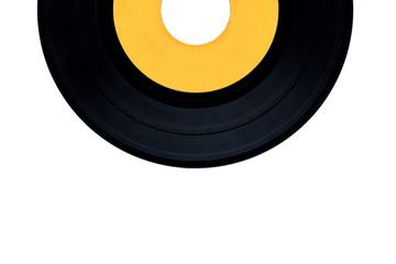 Vinyl record on isolated white background