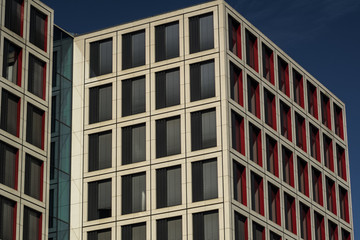 The facade of a modern office building in German city