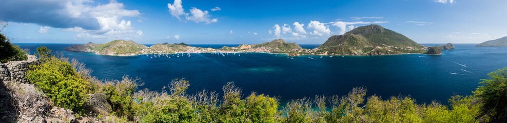 Guadeloupe - Panorama des Saintes depuis l'&icirc;let &agrave; Cabrit