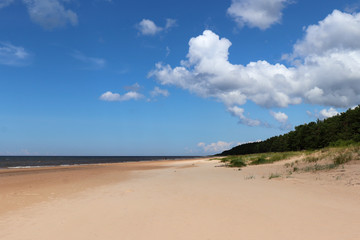 Sandy Baltic Sea beach in Latvia