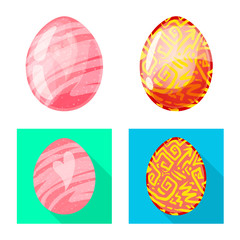 Vector illustration of animal and prehistoric icon. Collection of animal and cute stock symbol for web.