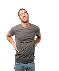 Fototapeta premium Tired young man posing