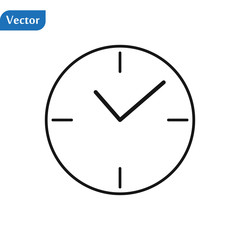 Clock icon isolated. Flat design. Vector Illustration