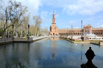 Spain, Andalusia, Sevilla, Plaza de Espana