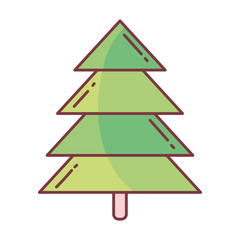 pine tree hello autumn design icon