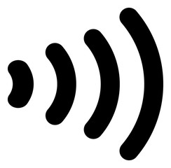 Vector wireless flat icon. Vector pictogram style is a flat symbol wireless icon on a white background.