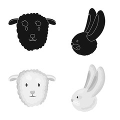 Isolated object of agriculture and breeding symbol. Collection of agriculture and organic stock vector illustration.