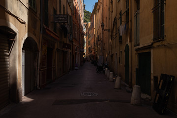 Fototapeta na wymiar Street photograph of the streets of France city of Nice