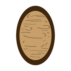 Isolated wooden label on a white background - Vector