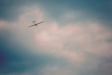 Fototapeta na wymiar Glider flying in the afternoon