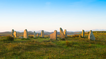 Stone Circle near Callanish, Isle of Lewis, Scotland. UK
