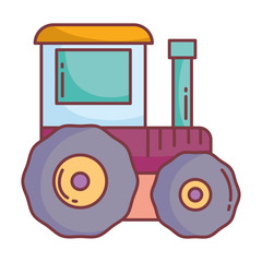 tractor hello autumn design icon
