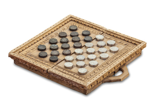 Medieval checkers or draughts