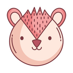 beaver fqace hello autumn design icon